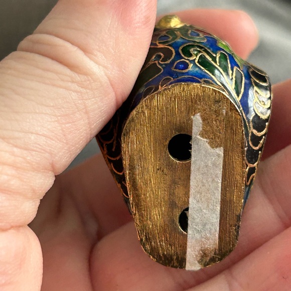 4-$100 Colorful Cloisonné Owl Figurine - Picture 4 of 8